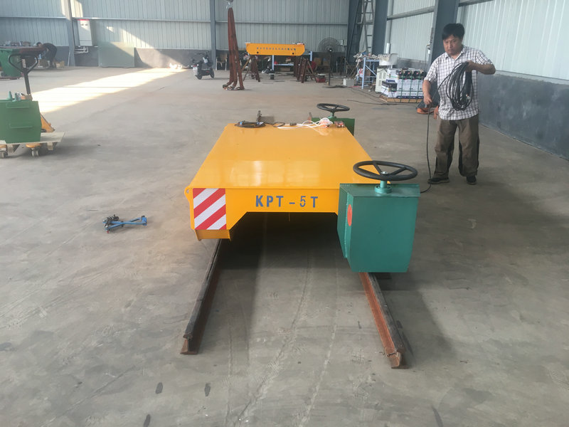 Cable Reel Powered Motorized Rail 5 톤 산업 전송 카트